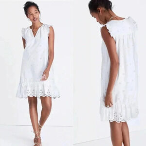 Madewell Eyelet Garden Dress Size Medium